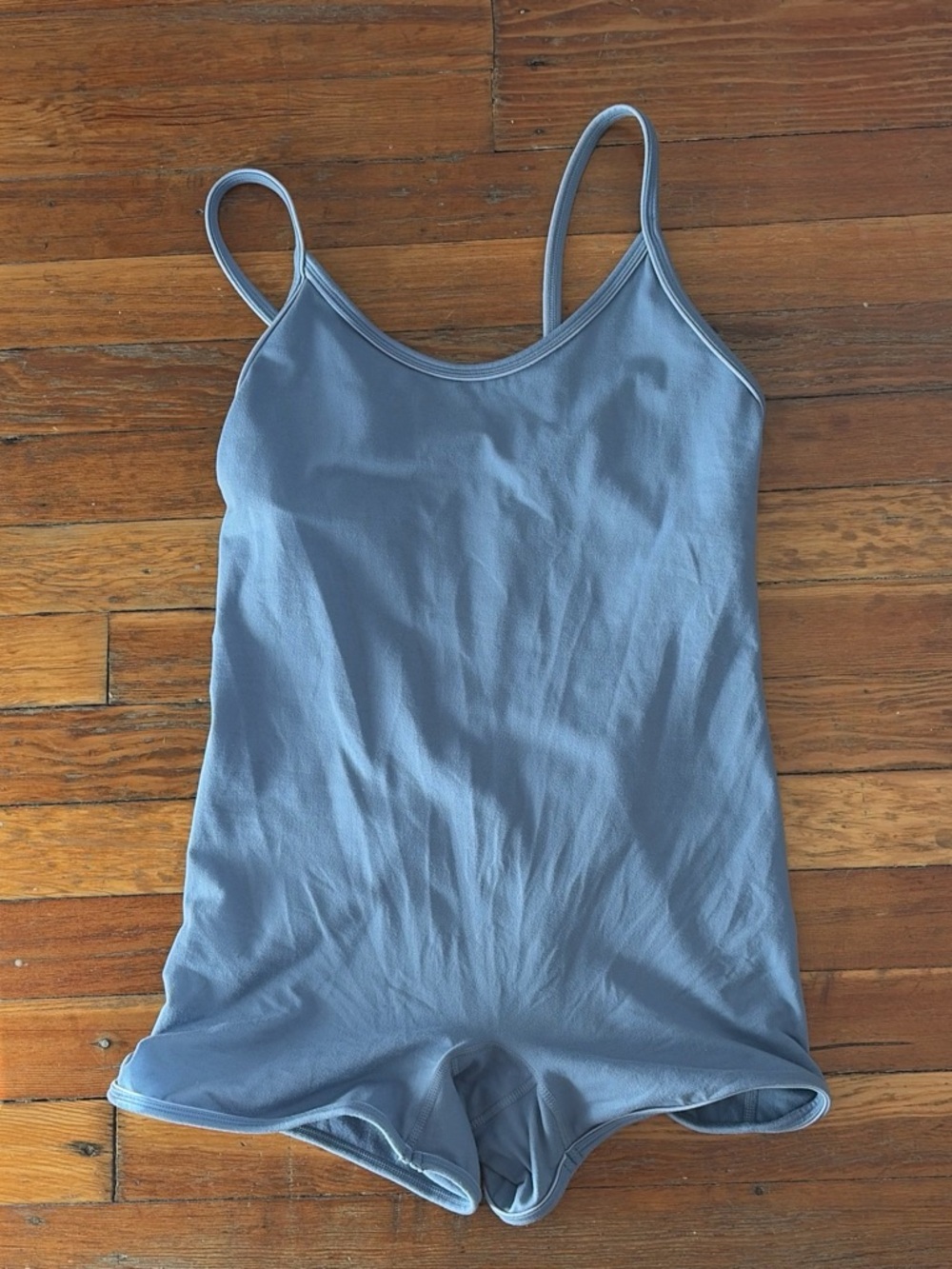 SET Active Spaghetti Strap Bodysuit - Dusty Blue
